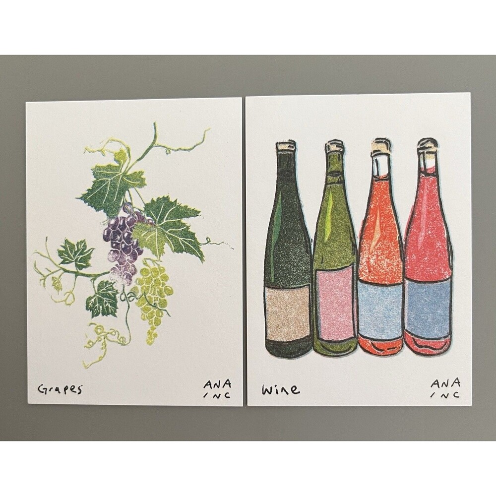 Ana Inciardi Mini Print Set - Grapes and Wine